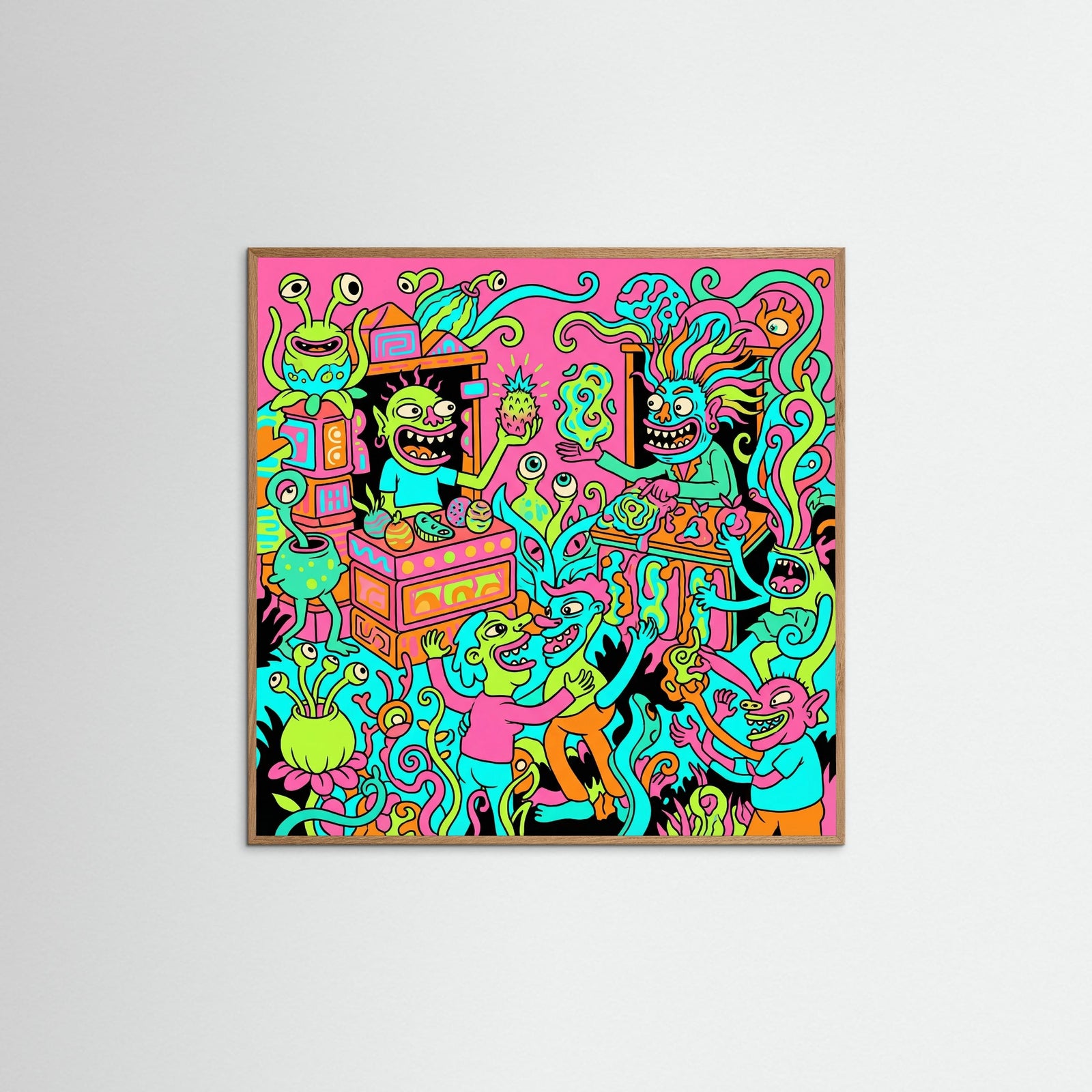 Oak Nature Square Vibrant Chaoscapade