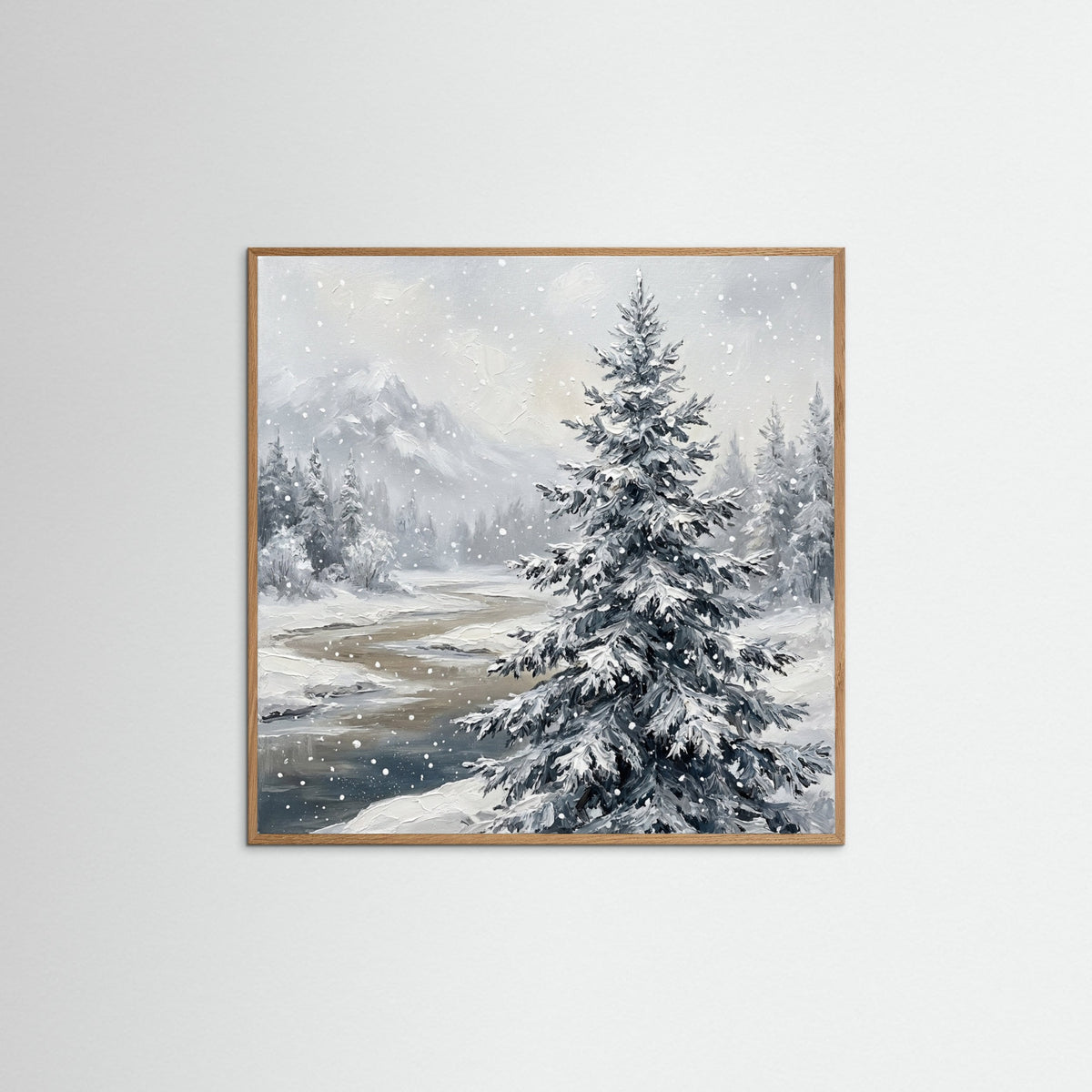 Oak Nature Square Winter Serenity