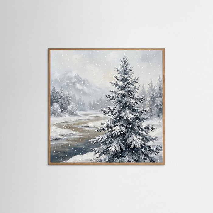 Oak Nature Square Winter Serenity