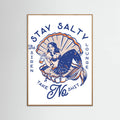 Oak Nature Stay Salty Siren Lounge Pin-Up Mermaid Poster