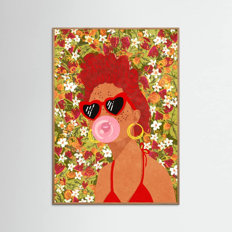 Plakat Strawbeery Lady – plakat i druk artystyczny