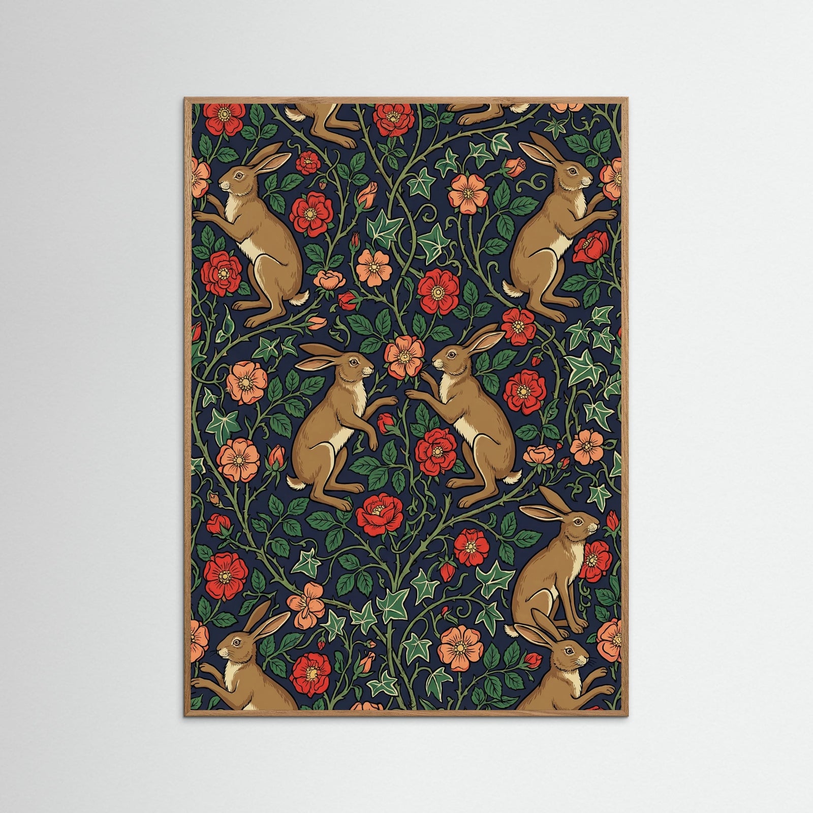 Oak Nature Strawberry Thief Pattern