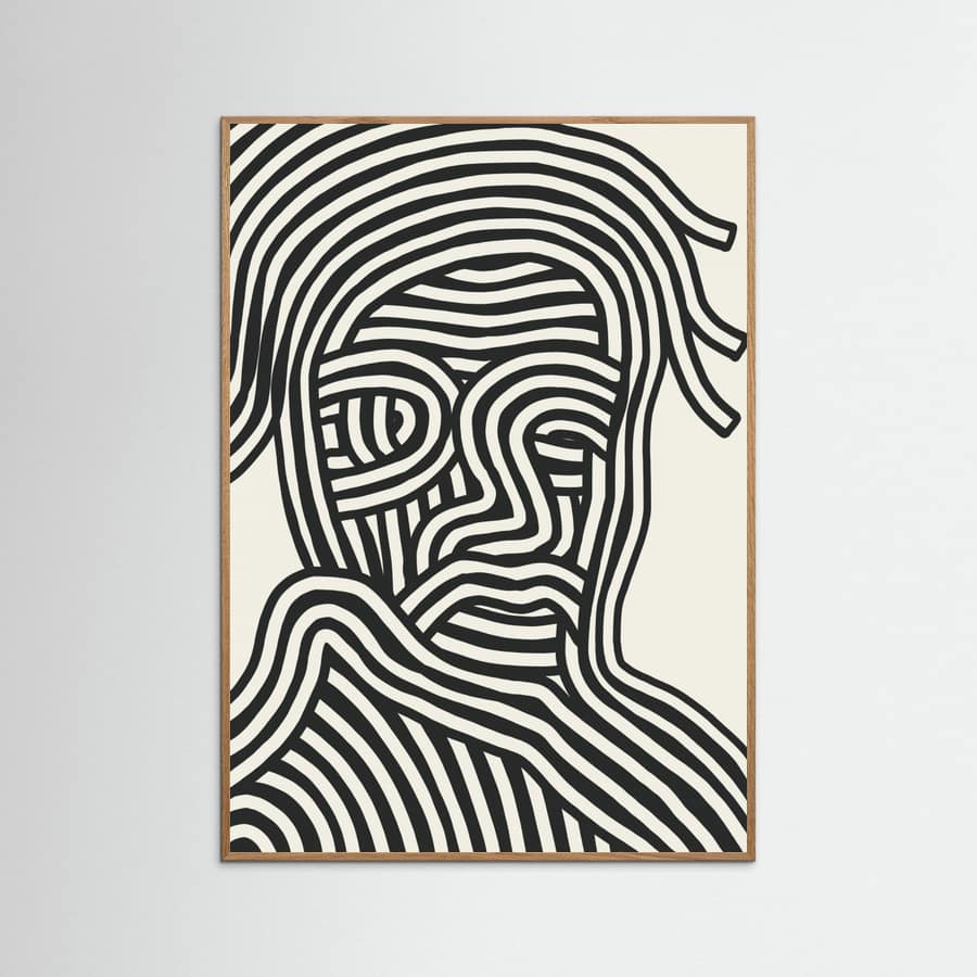 Plakat Stripe Portrait