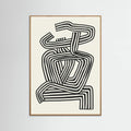 Stripe Woman Portrait Poster – poster and art print