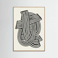 Oak Nature Striped Abstract In Black Poster