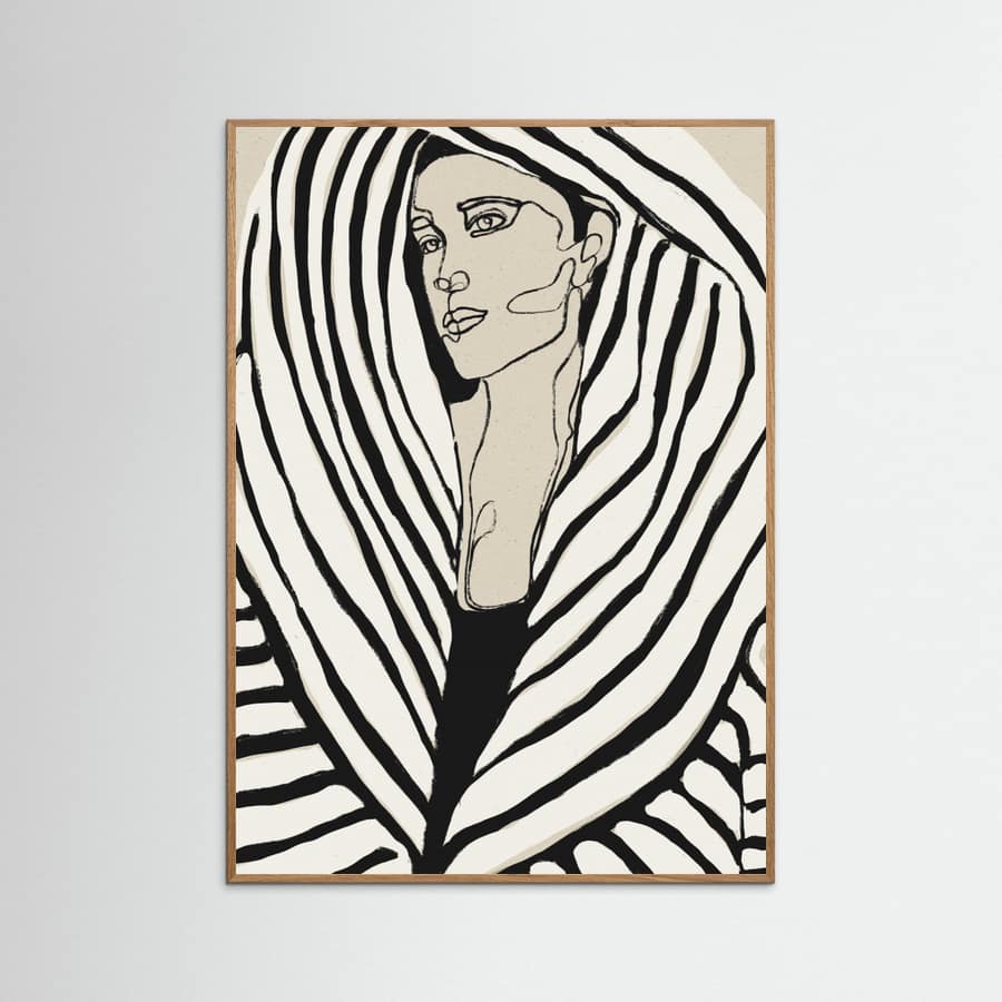 Striped Coat Poster