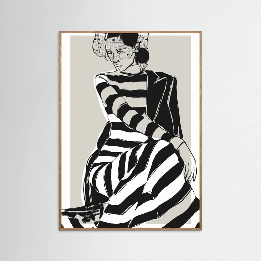 Striped Dress Poster