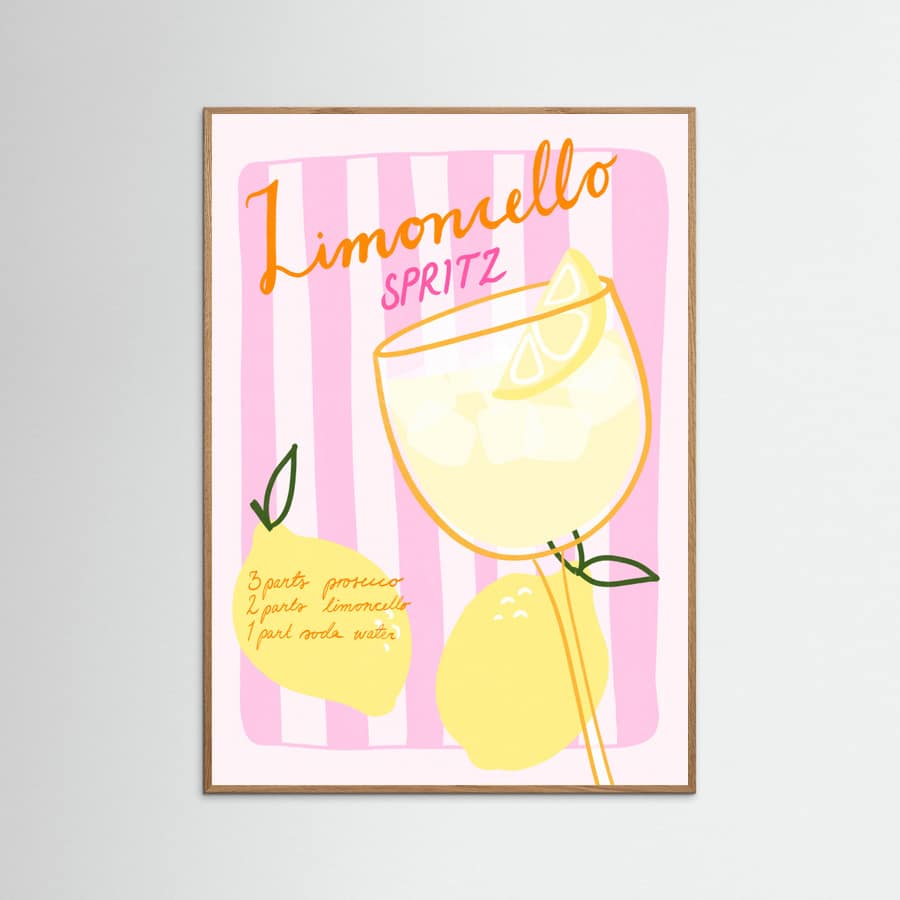 Striped Limoncello Poster