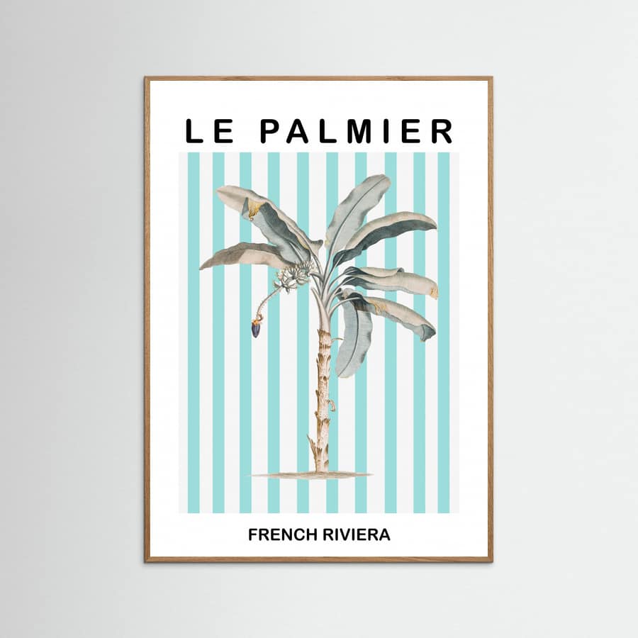Striped Palm Tree -juliste – juliste ja taidepainatus