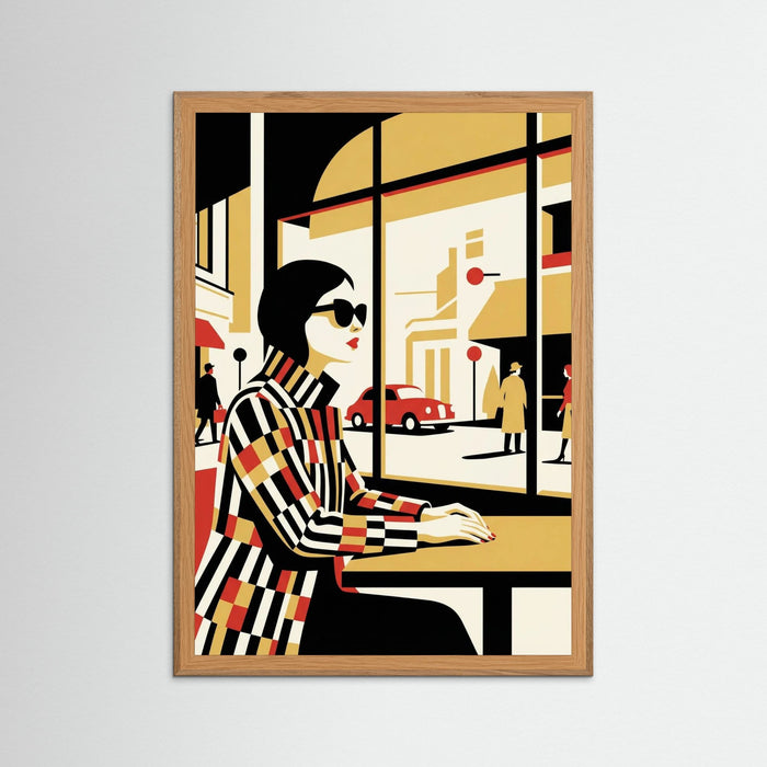 Striped Serenity Beige – poster and art print