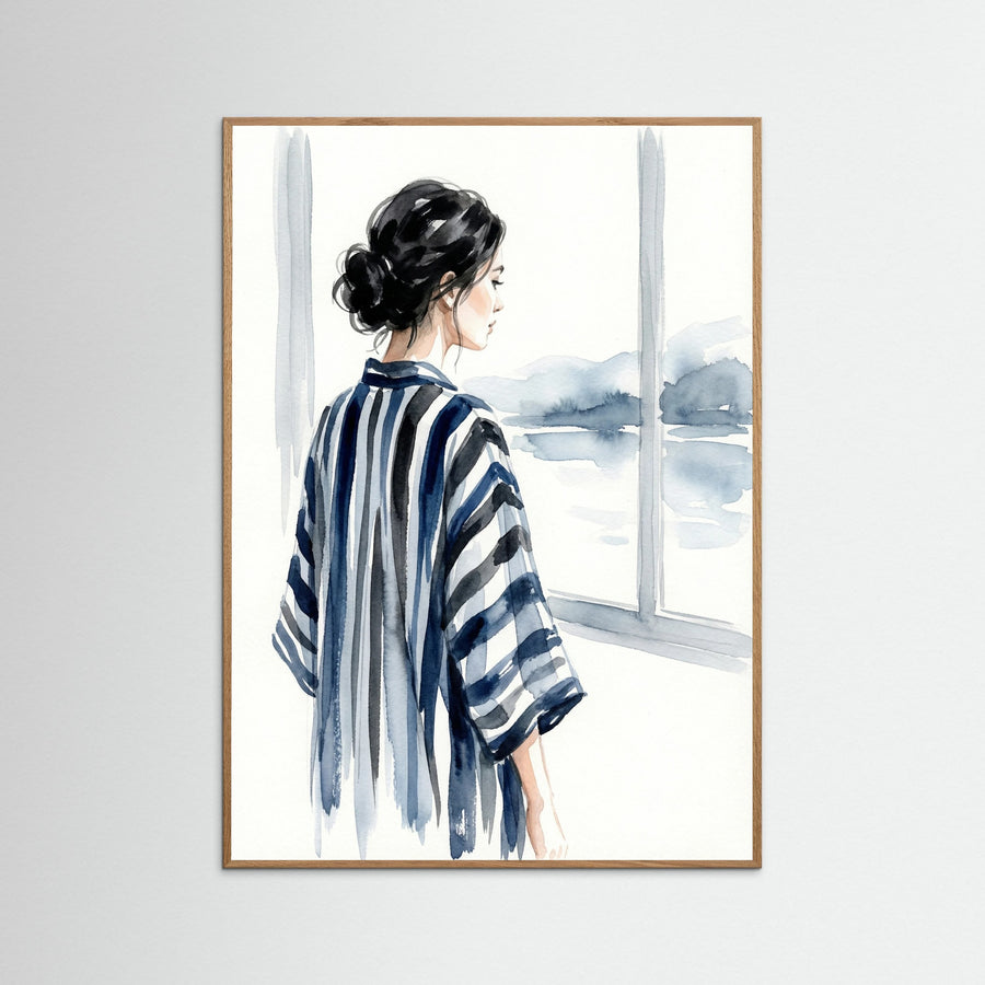Striped Serenity Blue