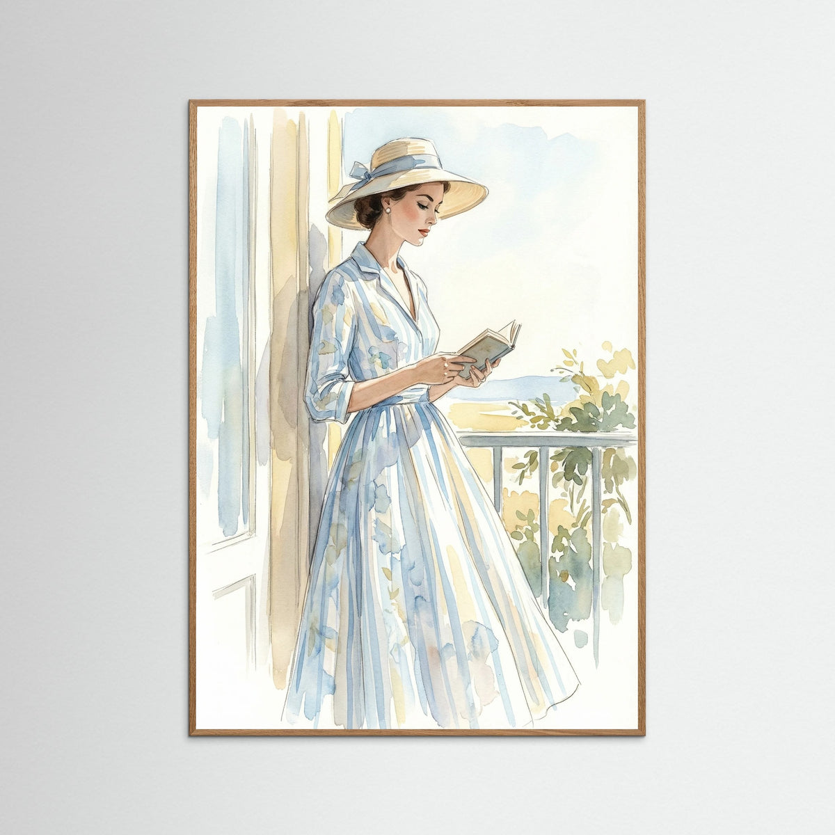 Oak Nature Striped Serenity Blue