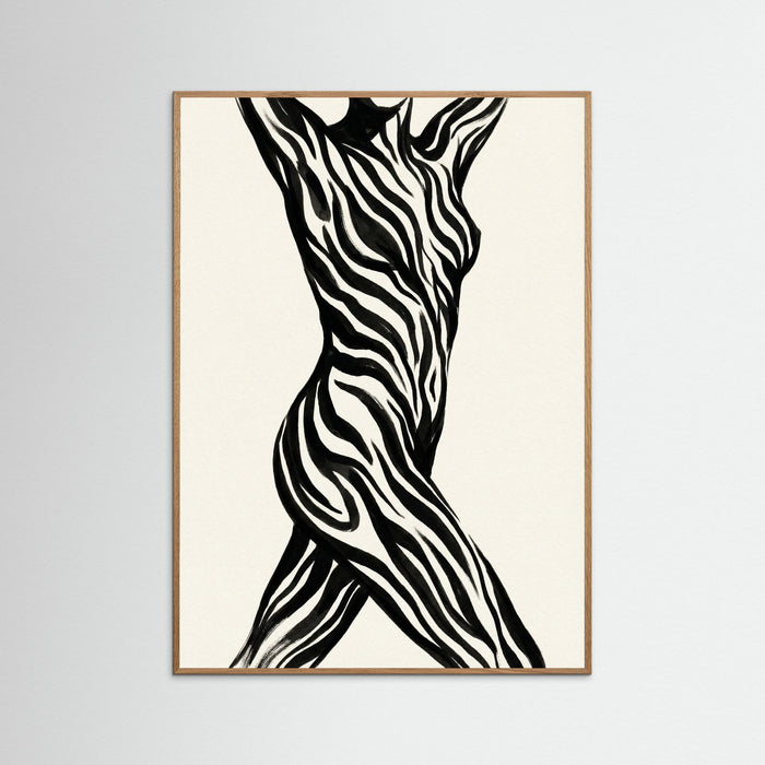 Oak Nature Striped Silhouette Black