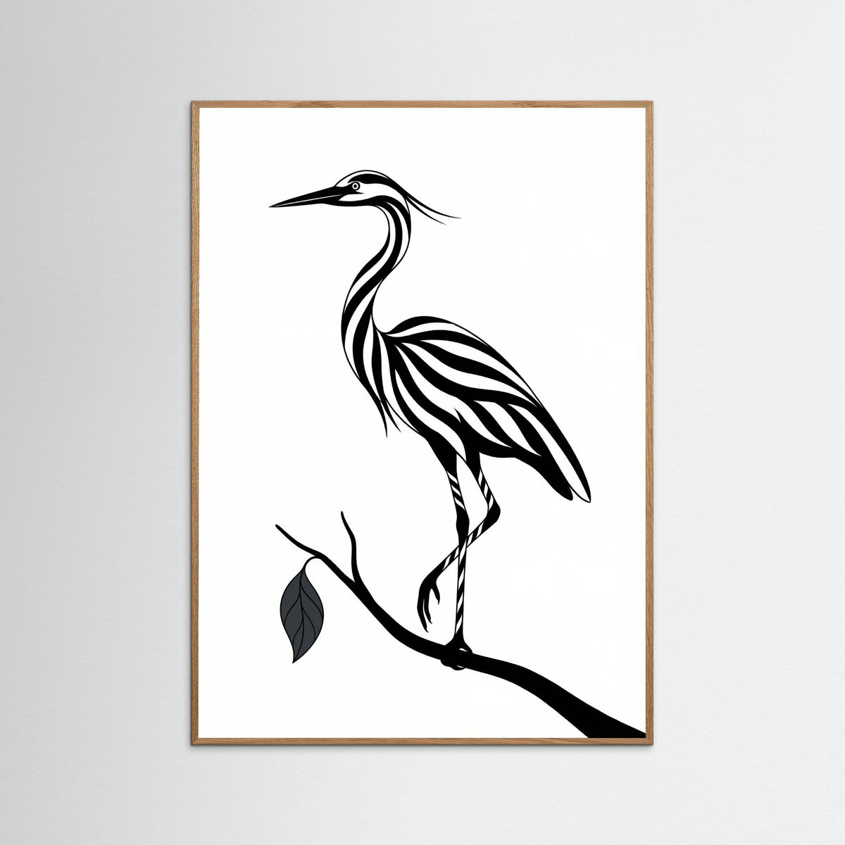 Oak Nature Striped Silhouette Black