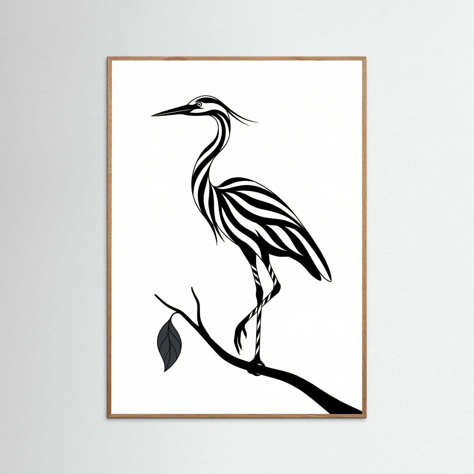 Oak Nature Striped Silhouette Black