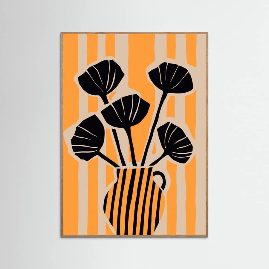 Poster Striped Still Life Yellow
