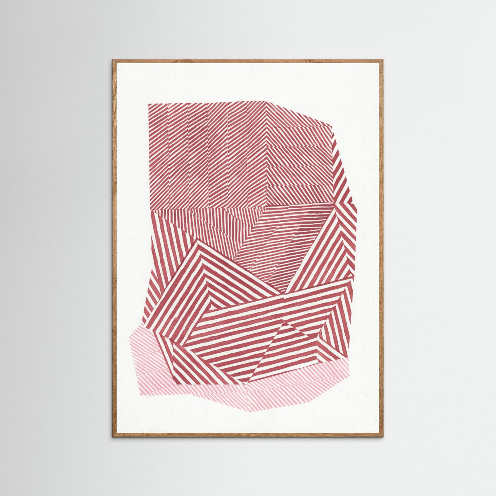 Oak Nature Striped geometric shape Poster