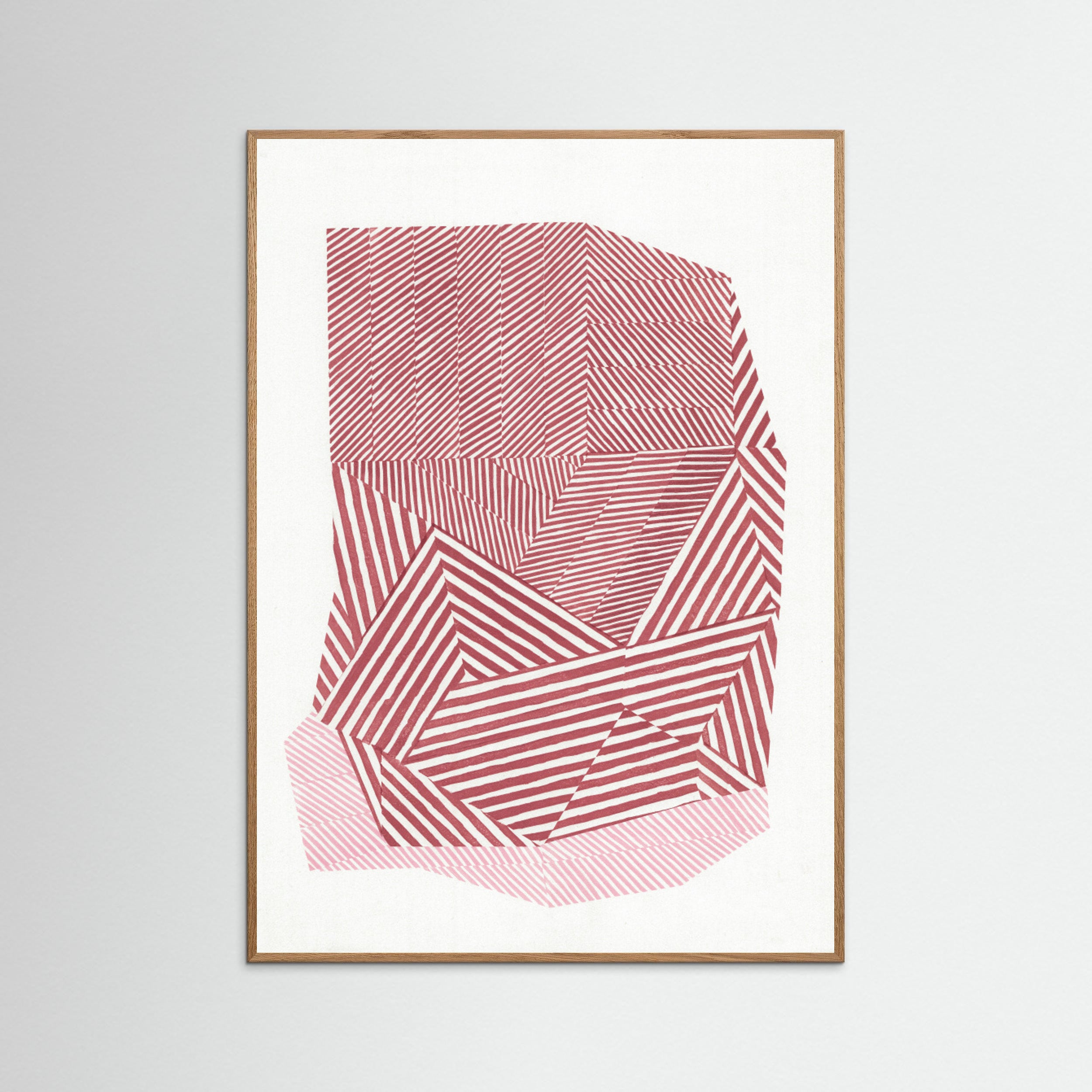 Oak Nature Striped geometric shape Poster