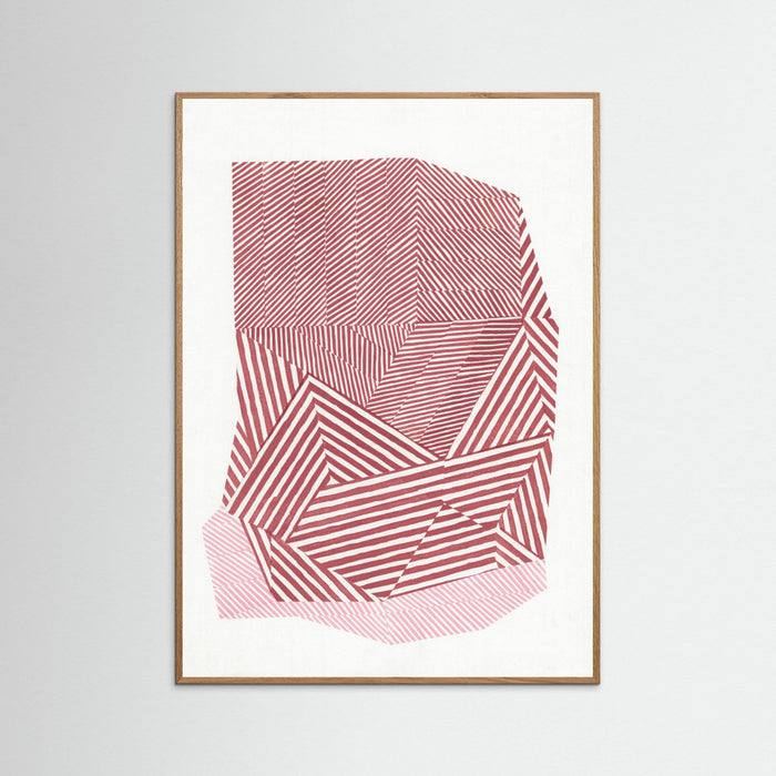 Oak Nature Striped geometric shape Poster