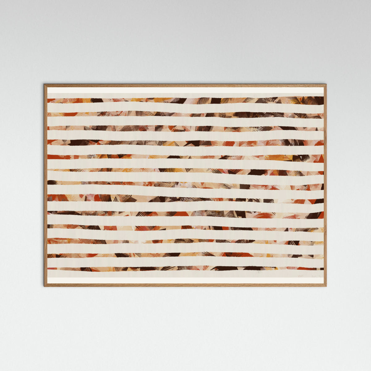 Oak Nature Stripes of Earthy Warmth Poster