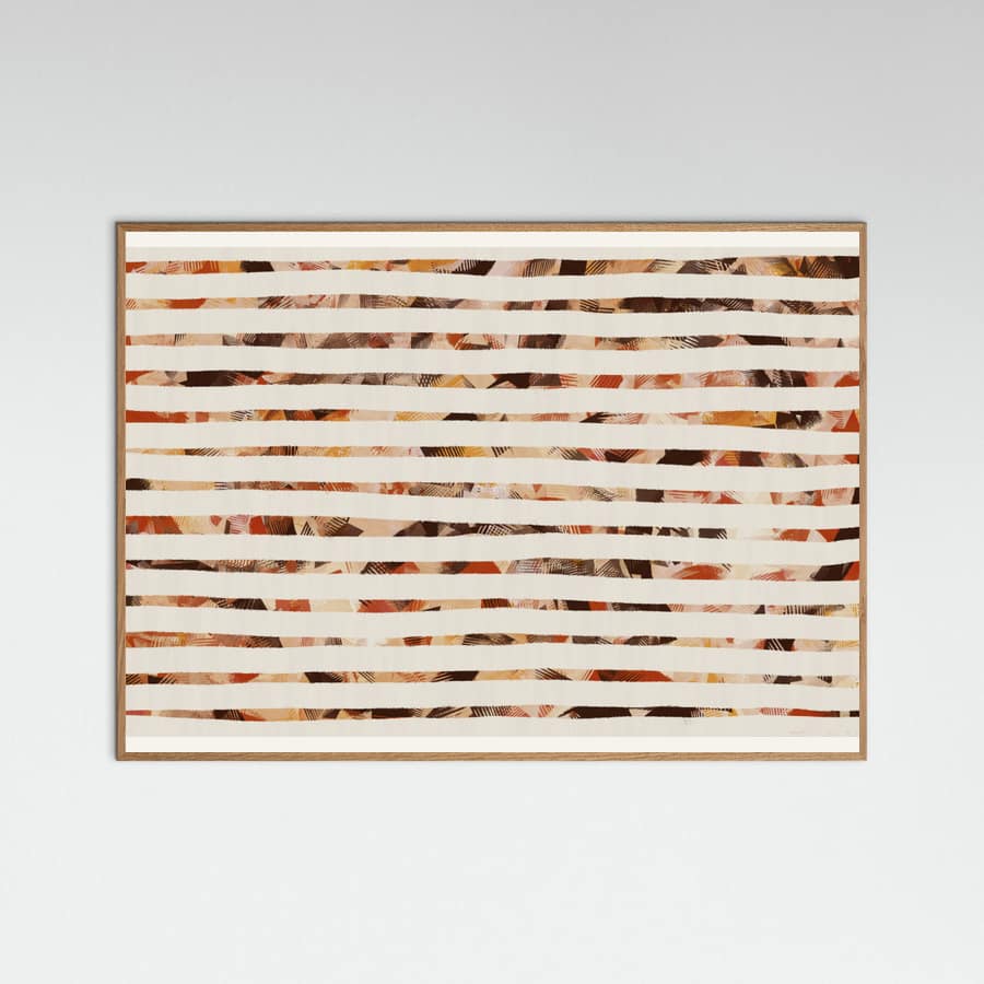 Stripes of Earthy Warmth Poster