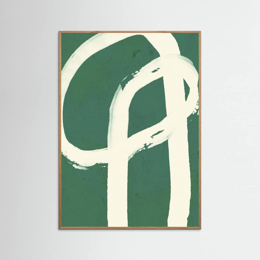 Strokes On Green 6 Poster