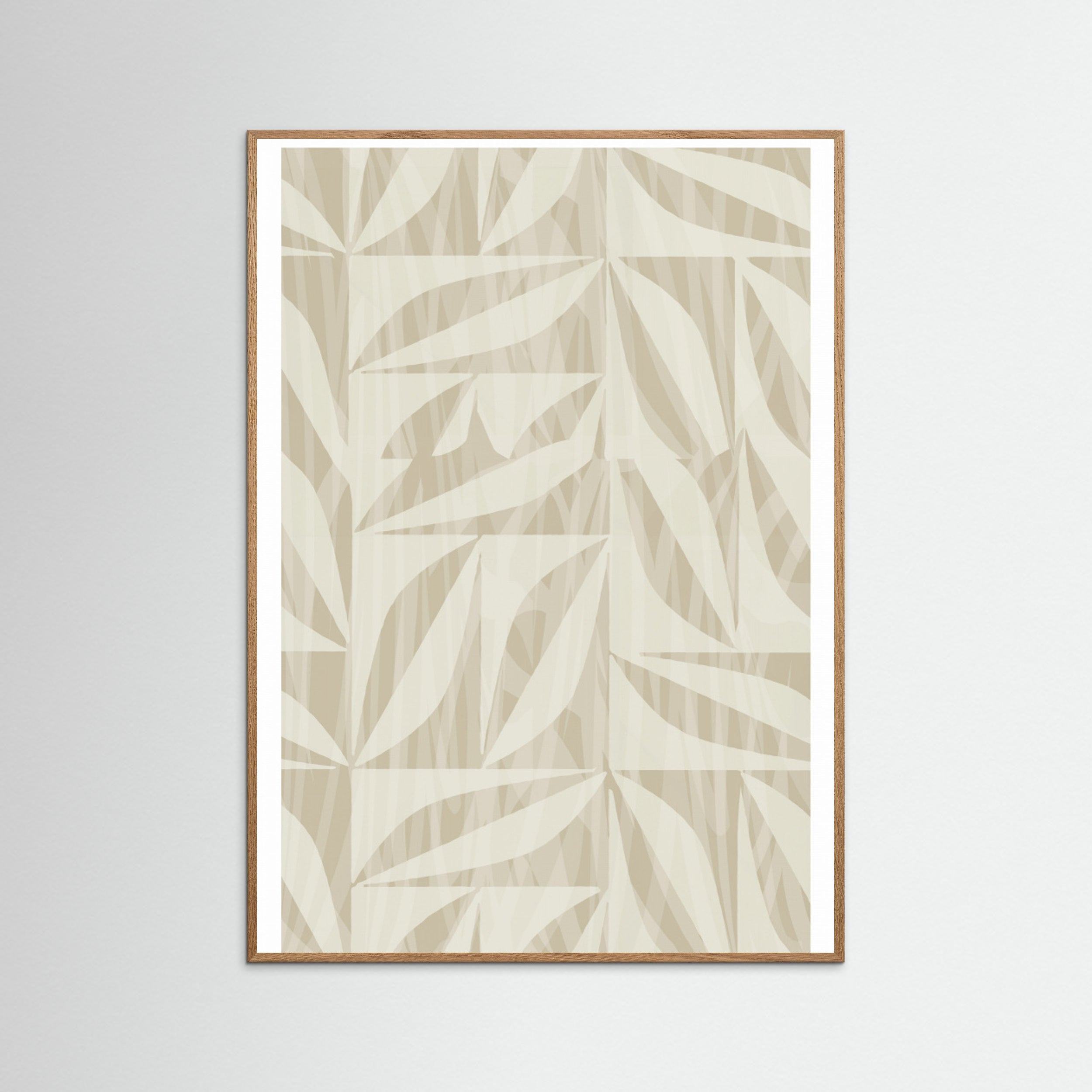 Oak Nature Subtle Botanical Pattern 2 Poster
