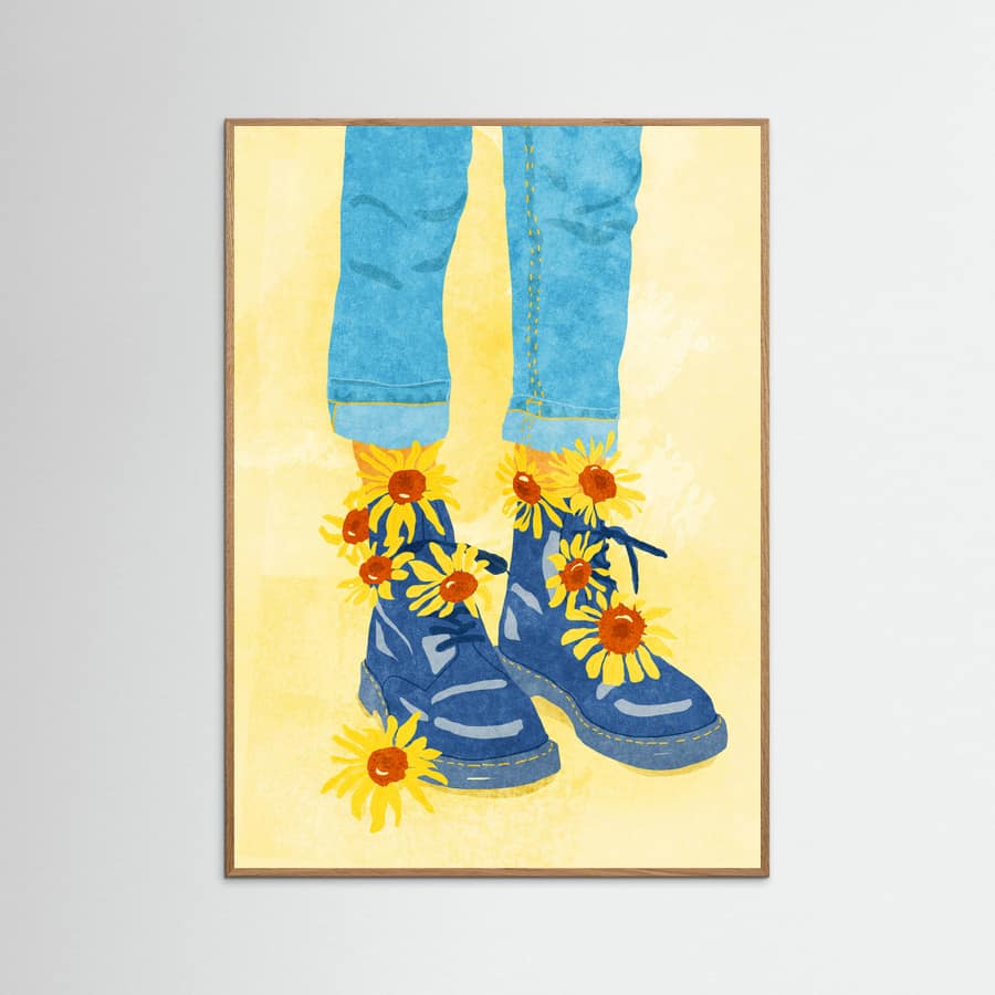 Sunflower Walk Poster