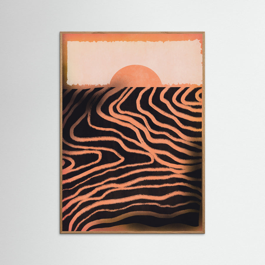 Sunset Cut Out Poster