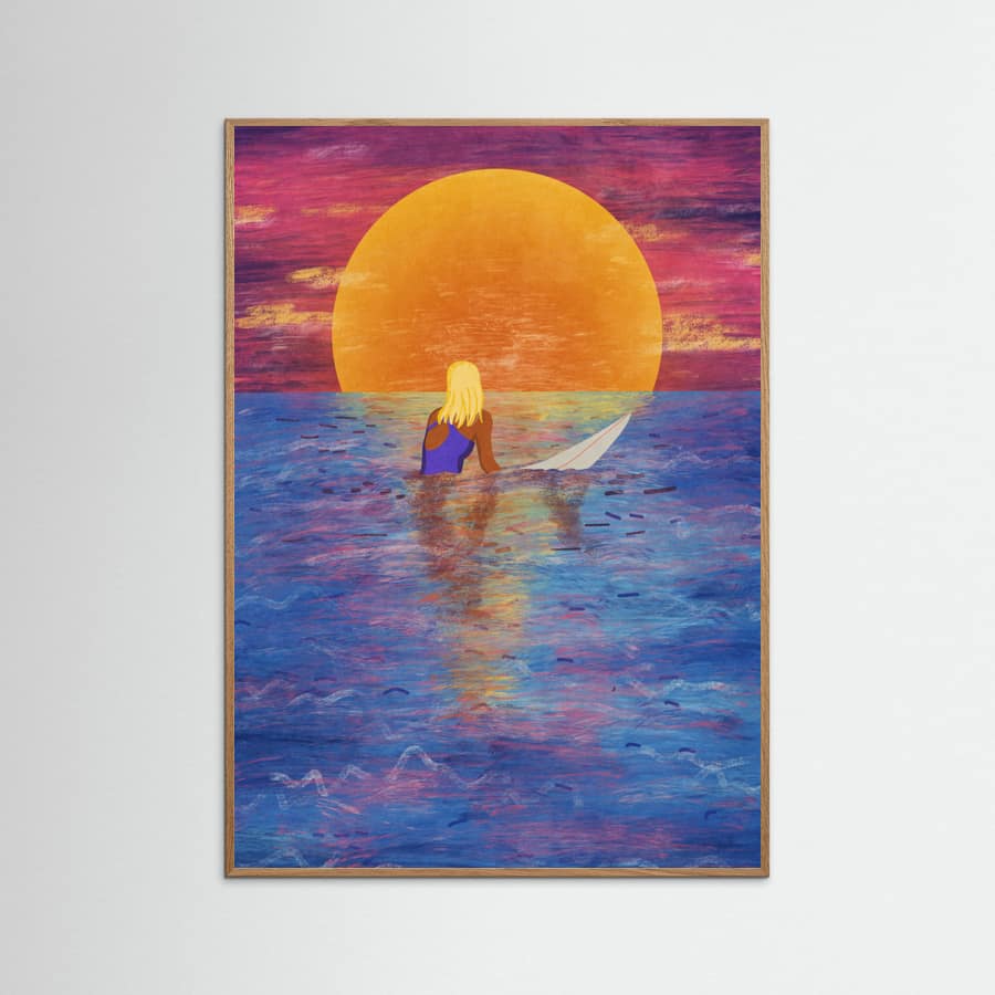 Surfer Girl Poster – Poster und Kunstdruck