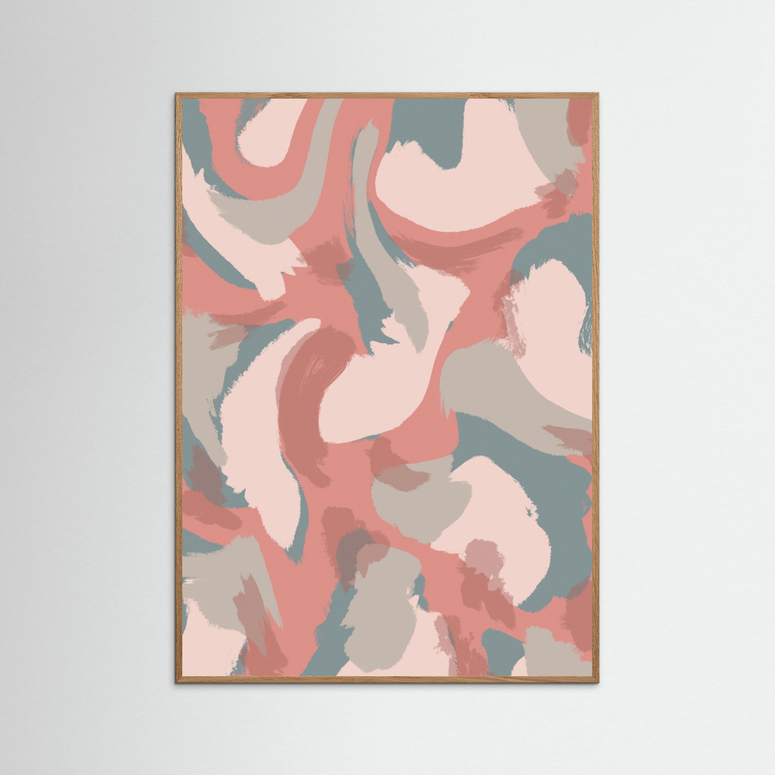 Oak Nature Swirling Hues Poster