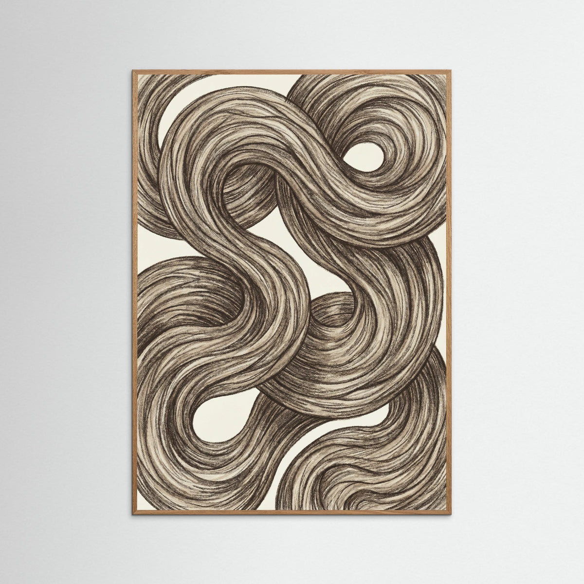 Oak Nature Swirling Organic Forms
