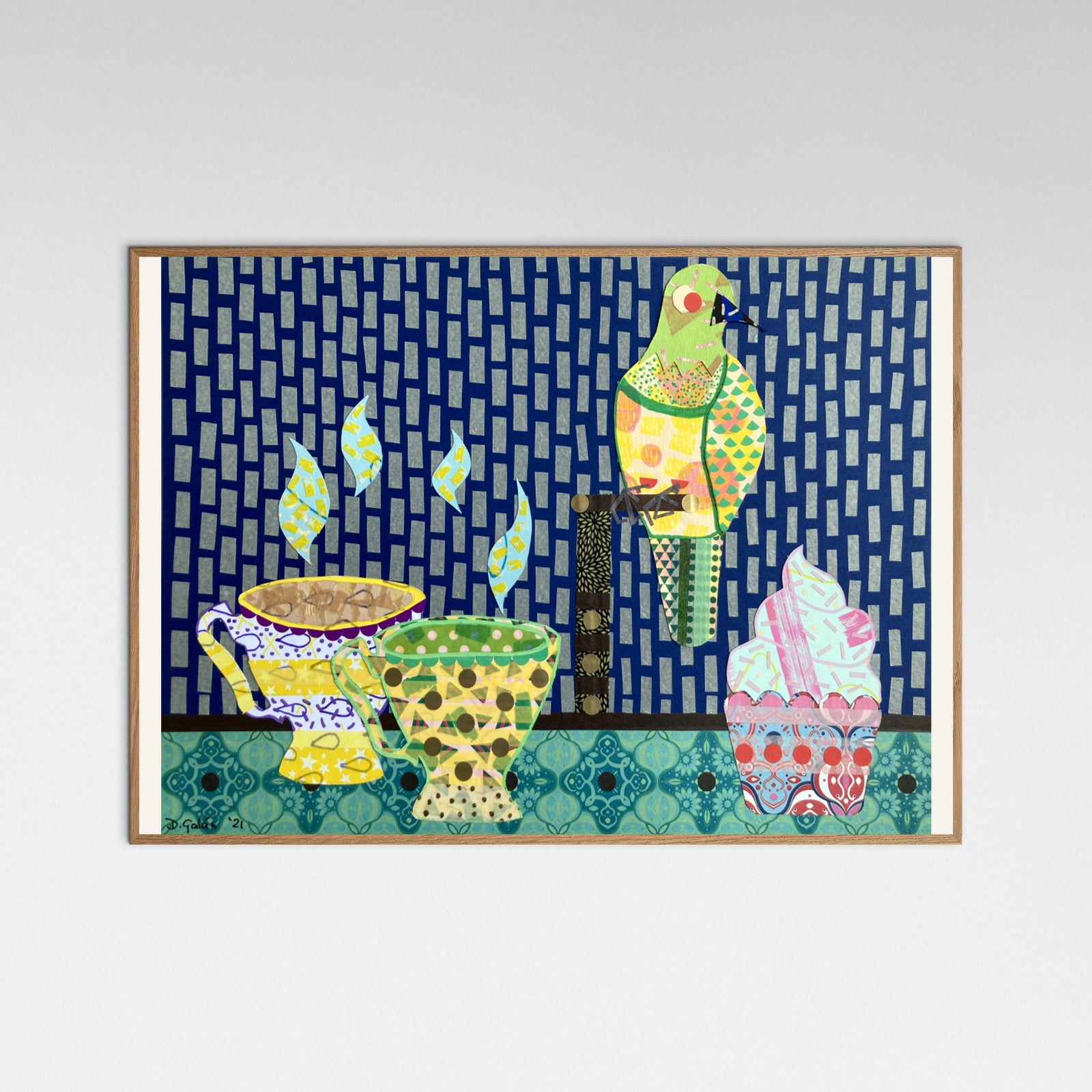 Oak Nature Tea, Bird and Cupcake Poster