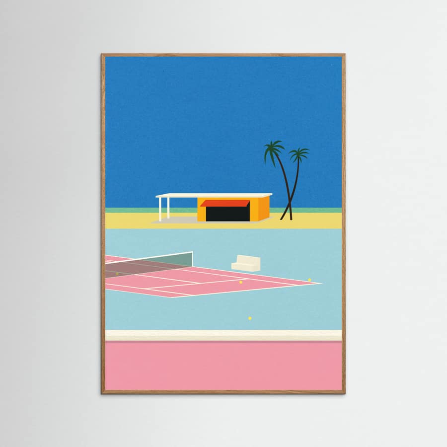 Tennis By the Beach Poster