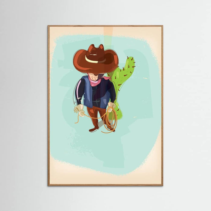 Texas Cowboy Poster – plakat og kunsttryk