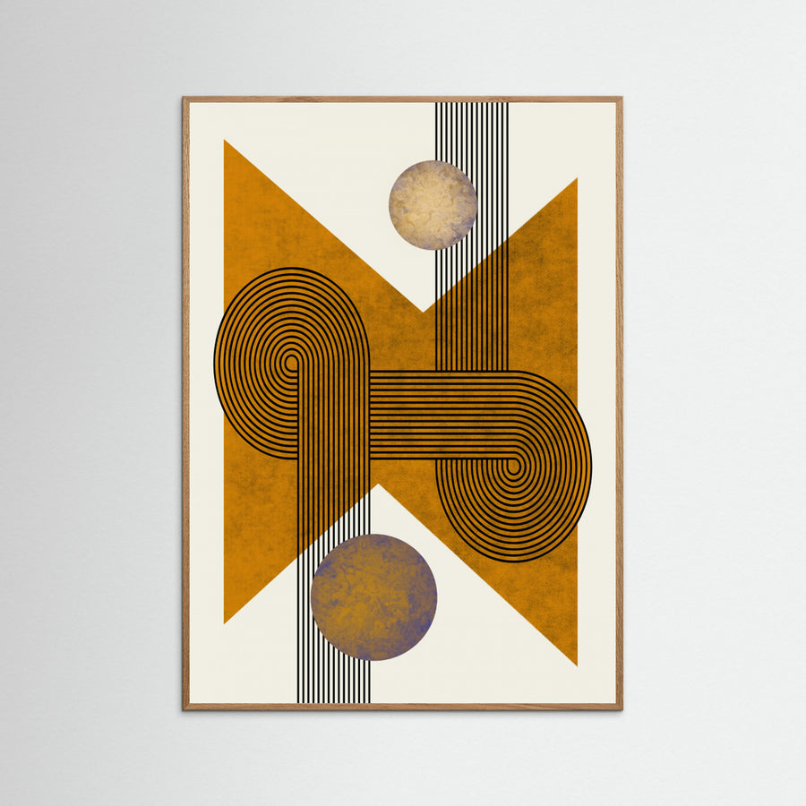 Textured Mid Century Composition 4 Poster