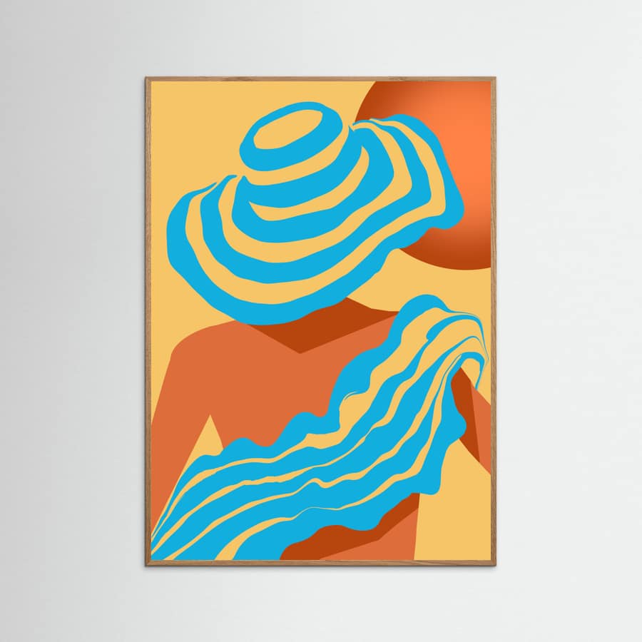 The Blue Sarong Poster – poster en kunstdruk