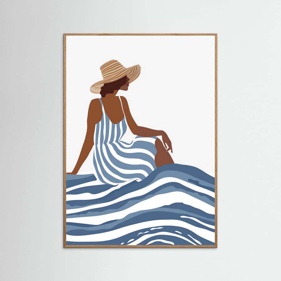 The Girl In the Striped Dress Poster