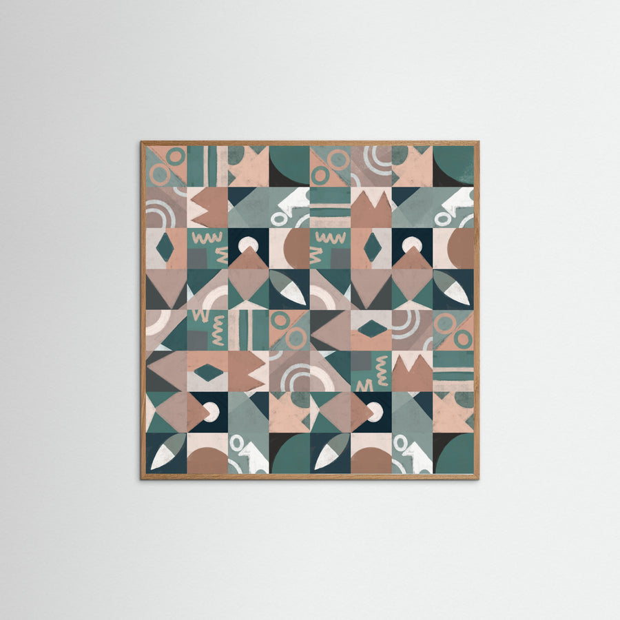 Plakat The Mid Century Grid Pattern