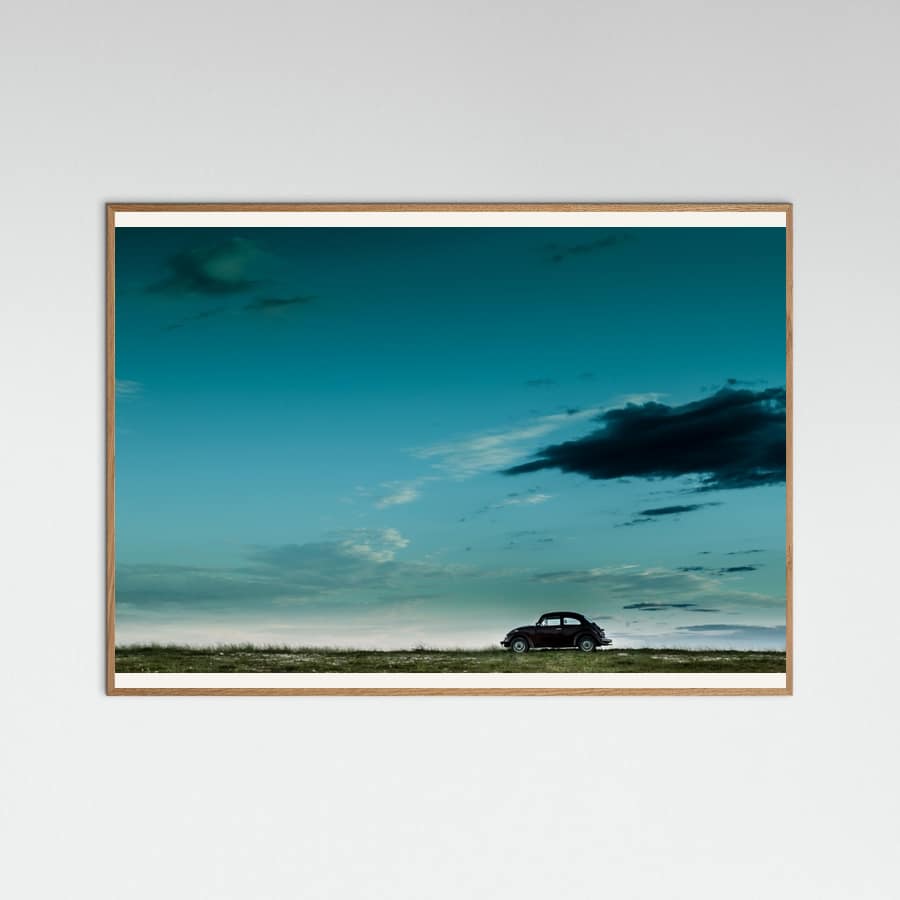 The Red VW Beetle Poster – poster en kunstdruk