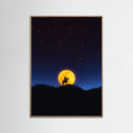 Oak Nature The Rider and the Moon Poster