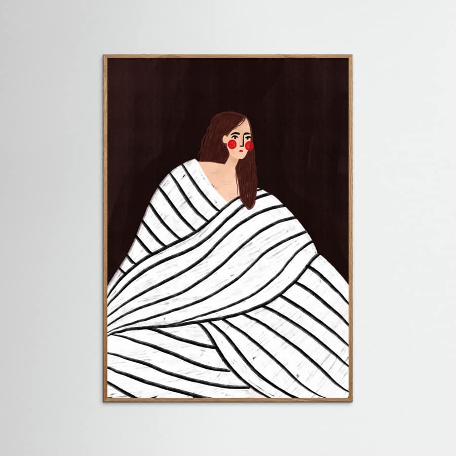 Plakat The Woman With Black and White Stripes