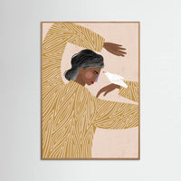 Oak Nature The Woman With He Bird Poster