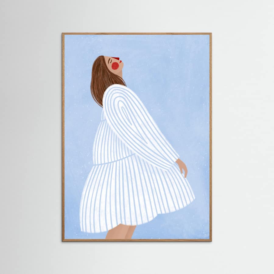 Affiche The Woman With the Blue Stripes