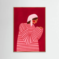 Oak Nature The Woman With the Red Stripes Poster