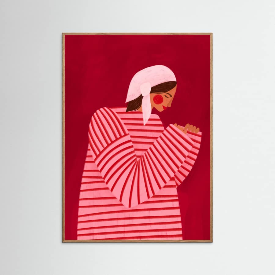 The Woman With the Red Stripes Poster