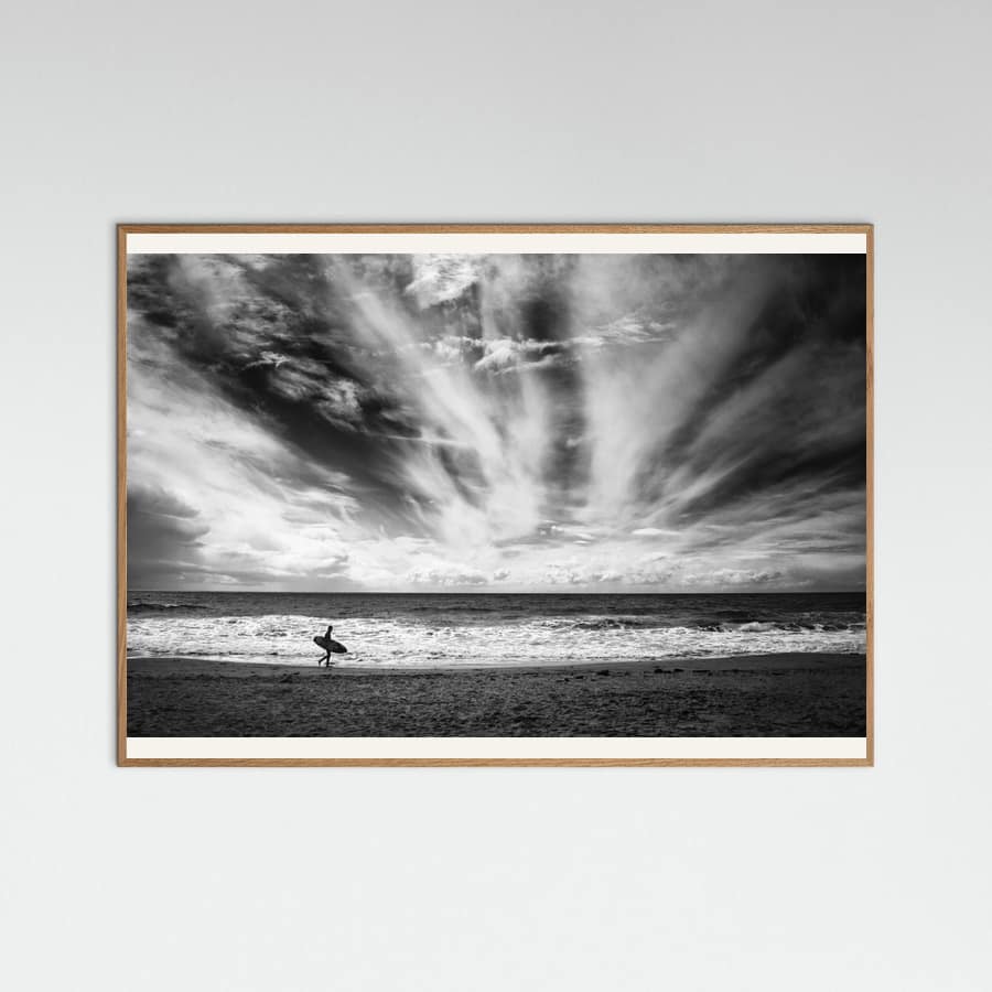 The loneliness of a surfer Poster – poster and art print
