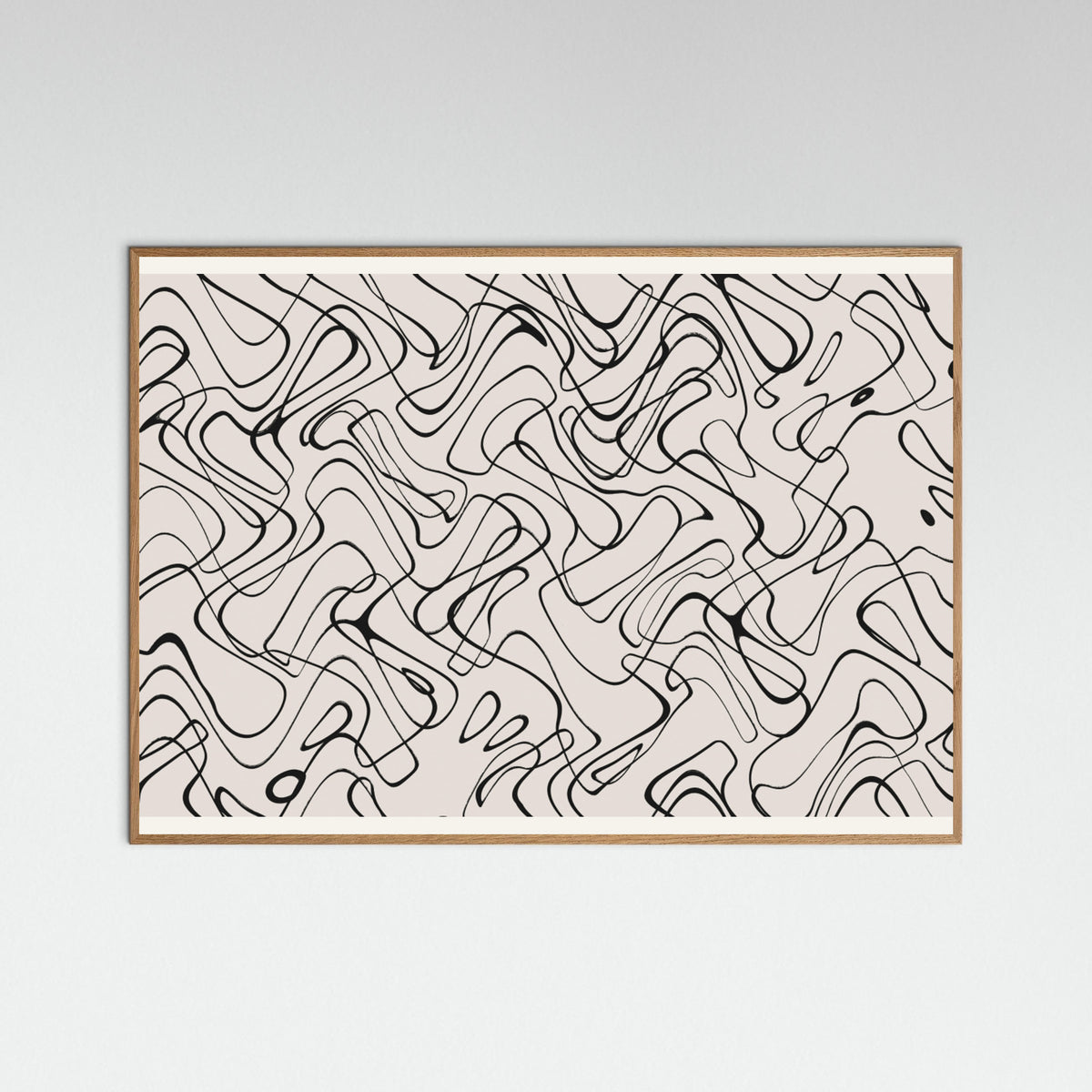 Oak Nature Thin Shakey Lines Poster