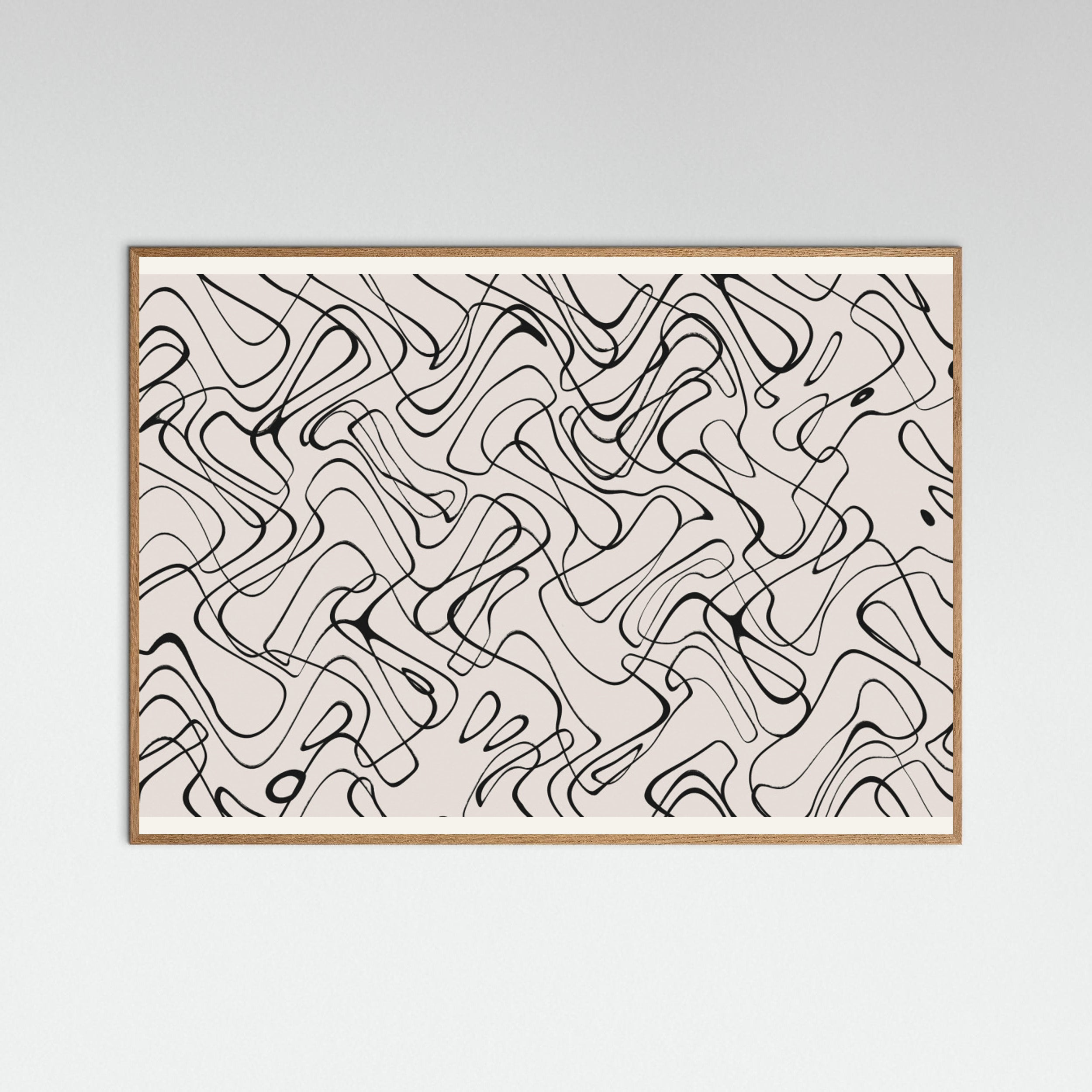 Oak Nature Thin Shakey Lines Poster