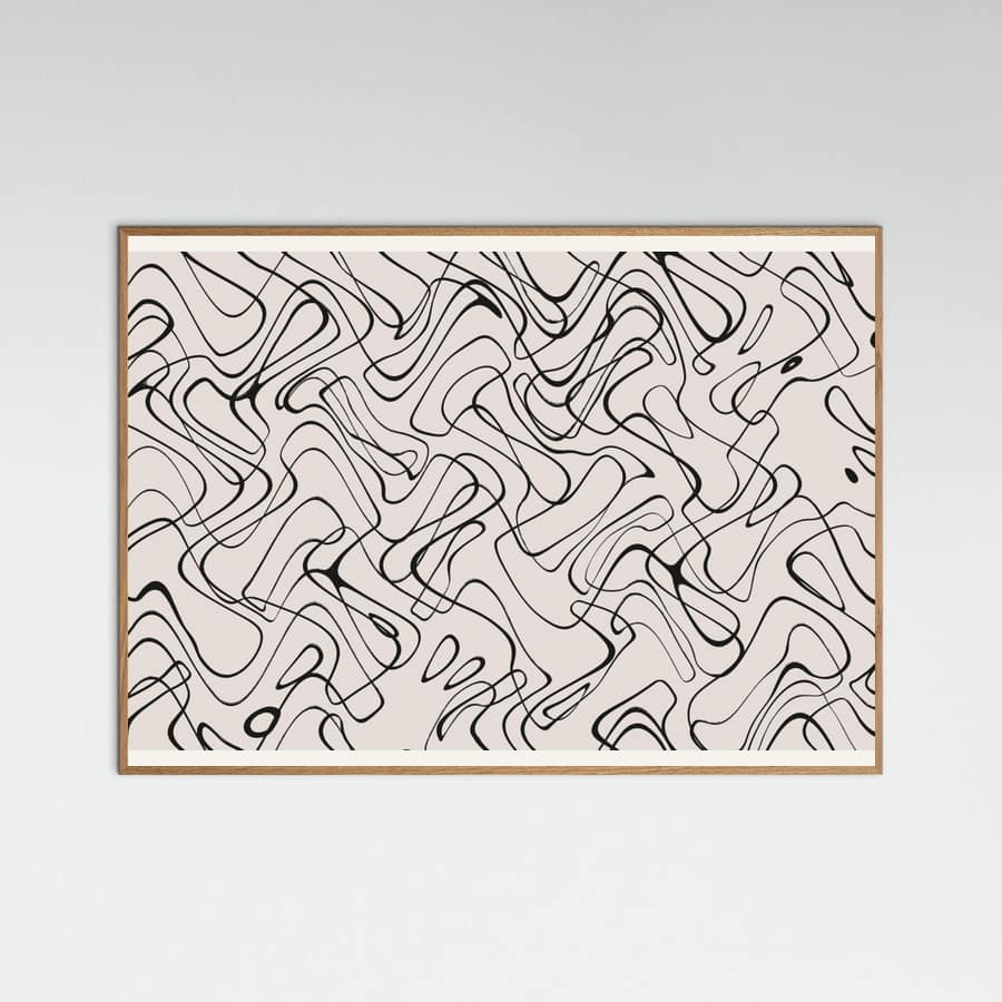 Thin Shakey Lines Poster